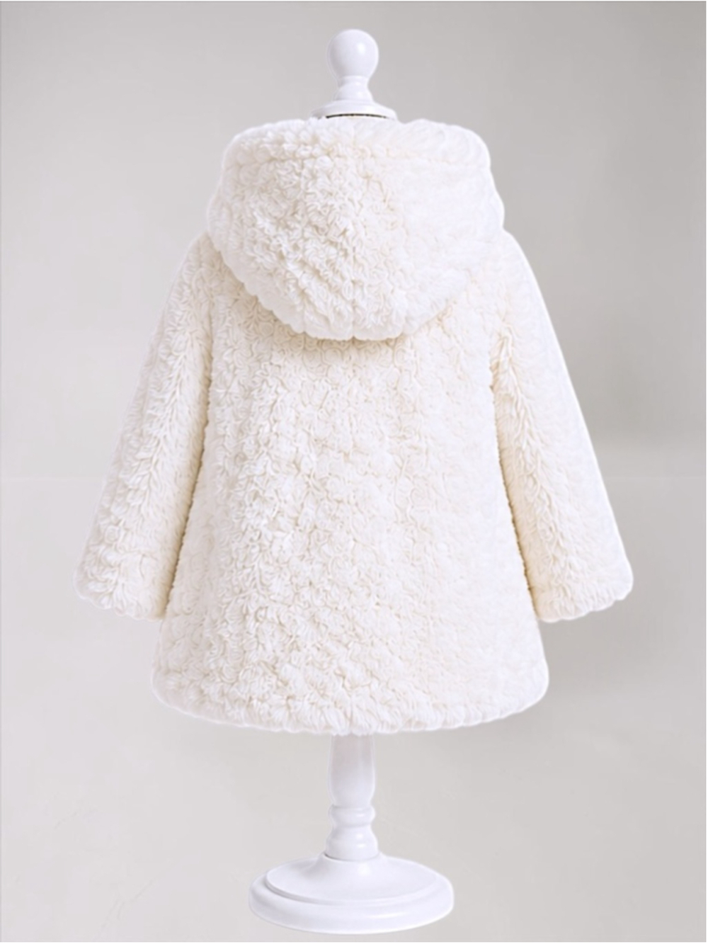 Widgeon 3-Bow A-Line Faux Fur Coat – Size 12M - Picture 9 of 12
